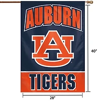 Bannière verticale simple face WinCraft Auburn Tigers 28" x 40" avec logo principal