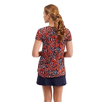 Women's Smith & Quinn Orange Auburn Tigers Blake Floral V-Neck Top