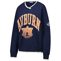 Sweat-shirt à col en V pour femme '47 Navy Auburn Tigers Clubhouse Daze Eighties