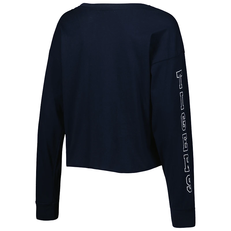 T-shirt court à manches longues '47 Navy Auburn Tigers Parkway II pour femme