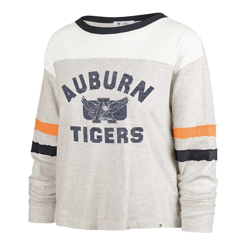T-shirt à manches longues '47 Oatmeal Auburn Tigers Vault All Class Lena pour femme