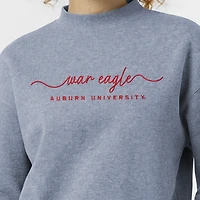 Women's Champion  Light Blue Auburn Tigers Triumph Mock Neck Sweatshirt