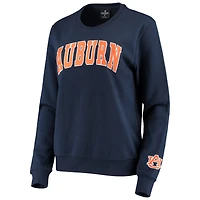 Women's Colosseum Navy Auburn Tigers Campanile Pullover Sweatshirt