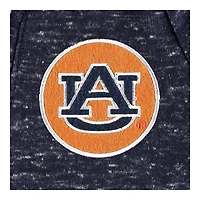 Women's Colosseum Navy Auburn Tigers The Devil Speckle Lace-Placket Raglan Pullover Hoodie