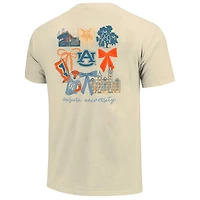 T-shirt Coquette pour femme, couleurs confort, motif Tigres Auburn naturel