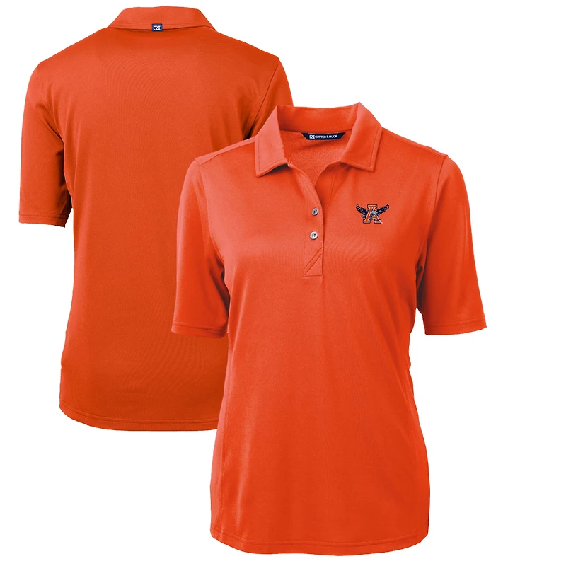 Polo piqué écologique recyclé Team Virtue pour femme, orange, Cutter & Buck, Auburn Tigers
