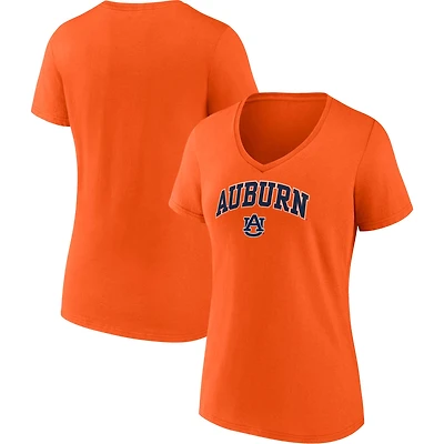 Women's Fanatics Orange Auburn Tigers Campus V-Neck T-Shirt