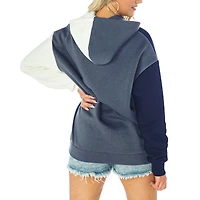 Women's Gameday Couture Navy Auburn Tigers Hall of Fame Colorblock Pullover Hoodie