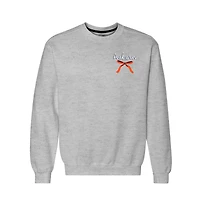 Sweat-shirt à col rond pour femme, gris chiné, motif sapin de Noël Auburn Tigers Classic