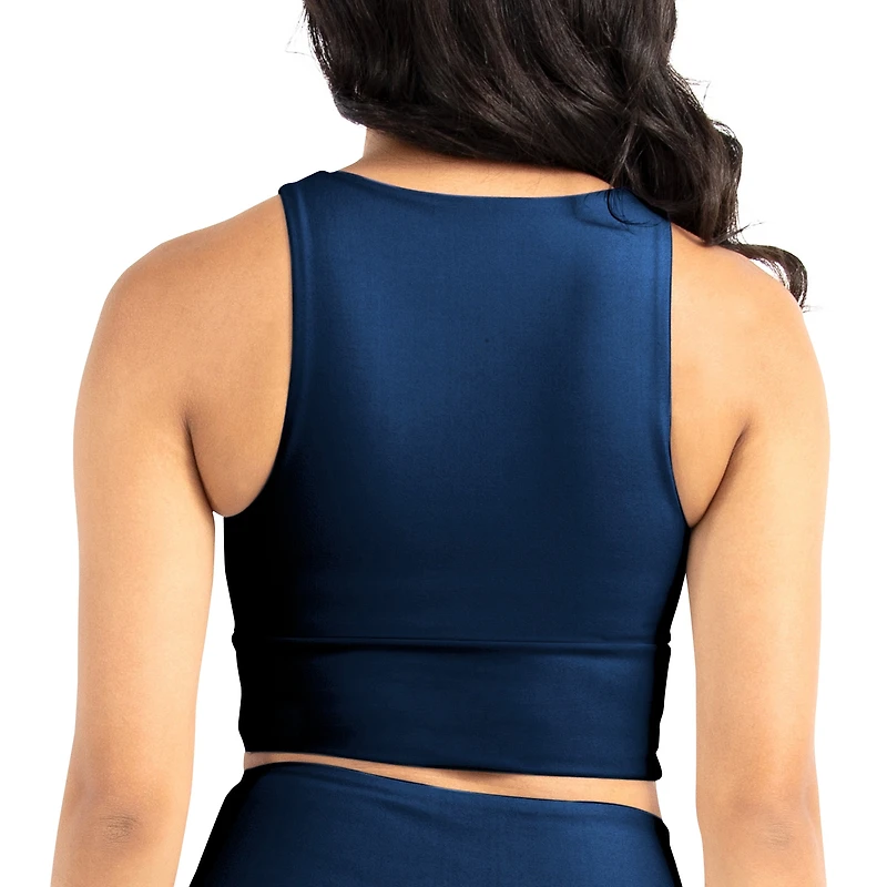 Women's Kadi Brand Navy Auburn Tigers Buttery Soft Midi Bra & Leggings Set