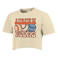 T-shirt court de baseball aux couleurs confortables Auburn Tigers pour femmes