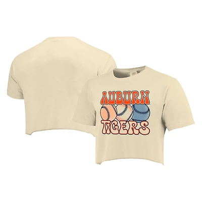 T-shirt court de baseball aux couleurs confortables Auburn Tigers pour femmes