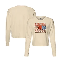T-shirt court à manches longues pour femmes, couleurs confortables Auburn Tigers, basket-ball