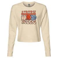 T-shirt court à manches longues pour femmes, couleurs confortables Auburn Tigers, basket-ball