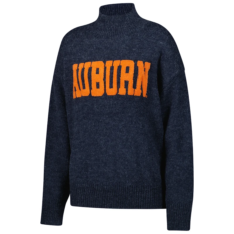 Women's Navy Auburn Tigers Oversized Varsity Sweater