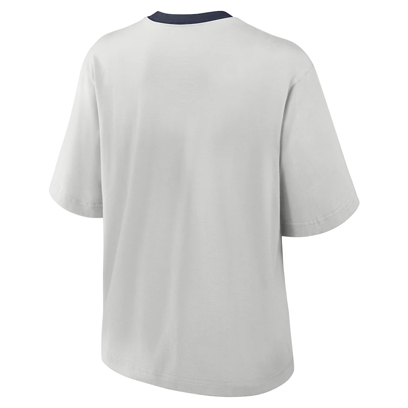 Women's Nike Gray Auburn Tigers Legacy Arch Script Boxy T-Shirt