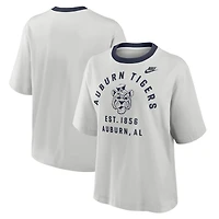 T-shirt Nike gris Auburn Tigers Legacy Arch Script Boxy pour femme