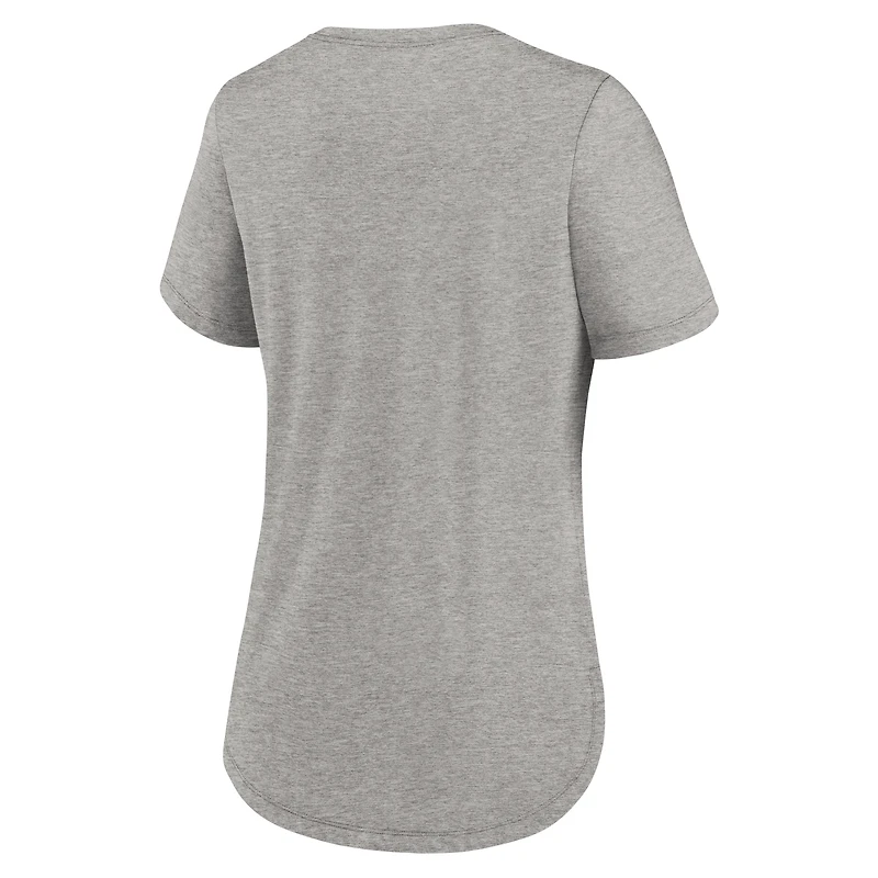 T-shirt Nike gris chiné Auburn Tigers Legacy Primary Logo Tri-Blend pour femme