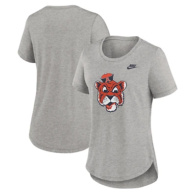 T-shirt Nike gris chiné Auburn Tigers Legacy Primary Logo Tri-Blend pour femme