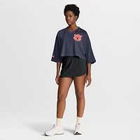 Women's Nike Navy Auburn Tigers Cropped Mesh Dri-FIT Fashion Jersey