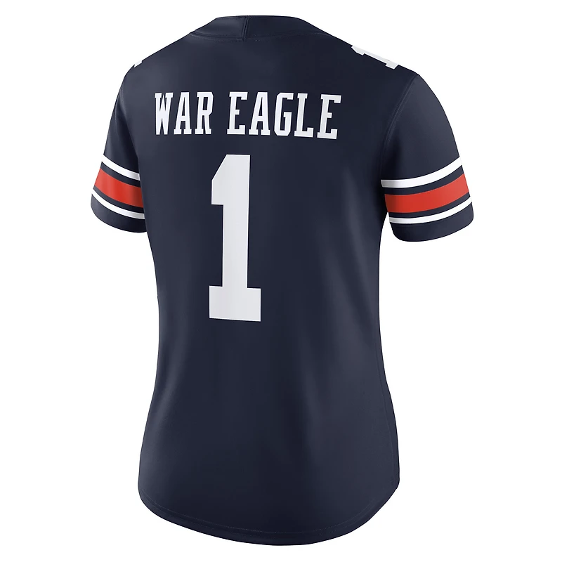 Maillot de football Nike bleu marine pour femme des Auburn Tigers à domicile