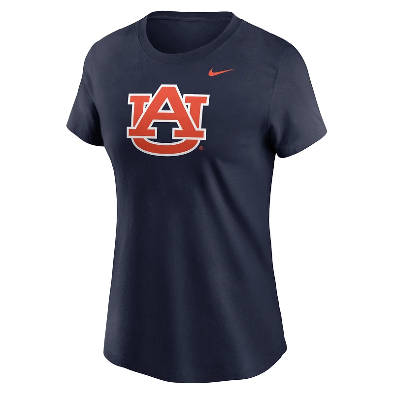 T-shirt Nike bleu marine Auburn Tigers avec logo principal pour femme