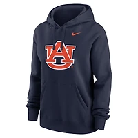 Sweat à capuche Nike Navy Auburn Tigers Wordmark Club Fleece pour femme