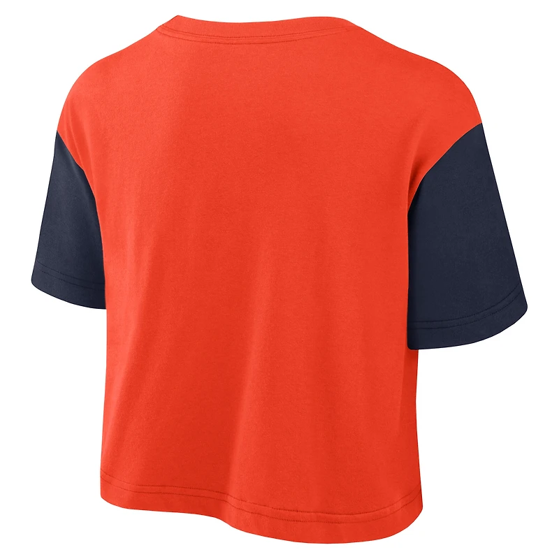 T-shirt court Nike Dri-FIT orange/bleu marine Auburn Tigers pour femme