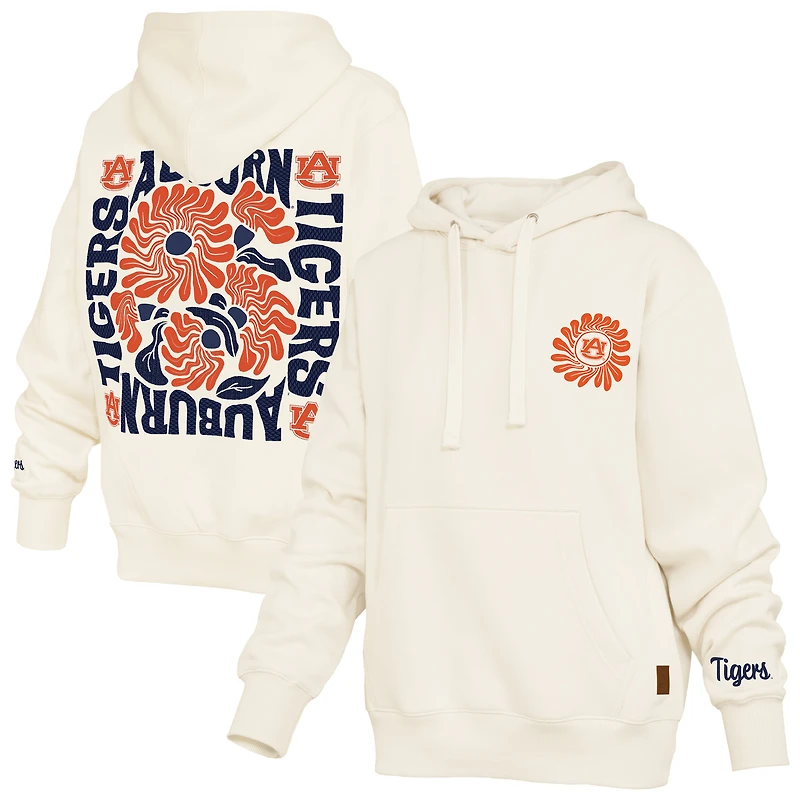 Sweat à capuche Elena Janise des Tigers Auburn de Pressbox pour femmes, couleur crème