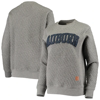 Sweat-shirt matelassé Pressbox Heather Charcoal Auburn Tigers Moose pour femme