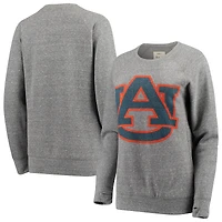 Sweat-shirt Pressbox gris chiné Auburn Tigers Big Team Logo Knobi Fleece Tri-Blend Crew Neck pour femme