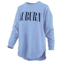 Sweat-shirt en polaire poncho bleu clair Auburn Tigers Pressbox pour femme