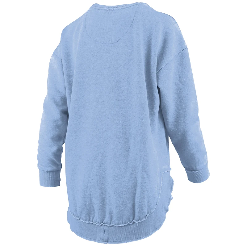 Sweat-shirt en polaire poncho bleu clair Auburn Tigers Pressbox pour femme