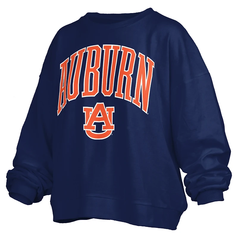 Women's Pressbox Navy Auburn Tigers Plus Nelson Janise Sweatshirt
