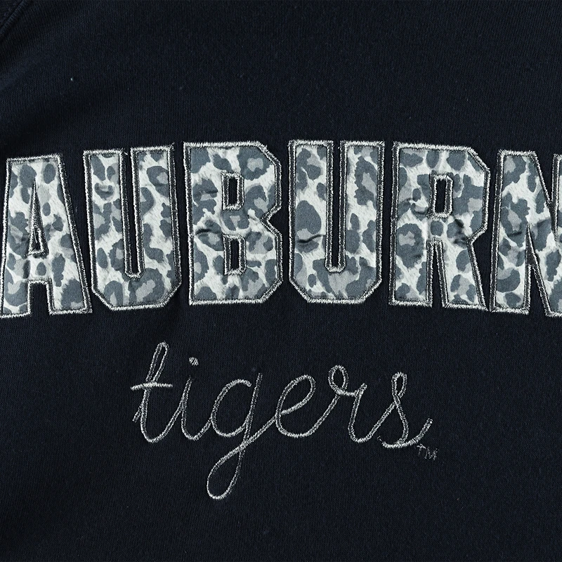 Sweat-shirt à enfiler raglan Pressbox Navy Auburn Tigers Steamboat pour femme
