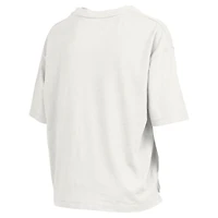 T-shirt oversize en jersey flammé blanc Pressbox pour femme, Auburn Tigers, grande taille, Nelson Motley Crew