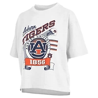 T-shirt Pressbox blanc Auburn Tigers Rock & Roll Slub pour femmes