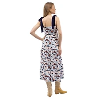 Women's Smith & Quinn  Navy Auburn Tigers Tied Shoulder Tiered Maxi Dress
