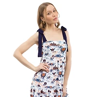 Women's Smith & Quinn  Navy Auburn Tigers Tied Shoulder Tiered Maxi Dress