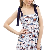 Women's Smith & Quinn  Navy Auburn Tigers Tied Shoulder Tiered Maxi Dress