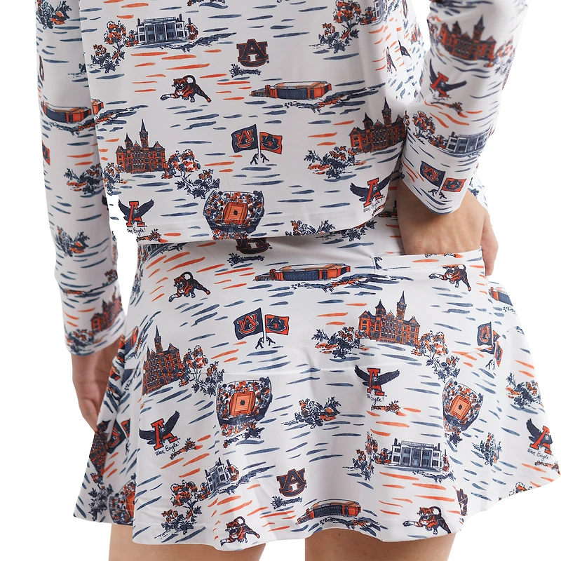 Women's Smith & Quinn White/Orange Auburn Tigers Tailgate Collection Molly Skort