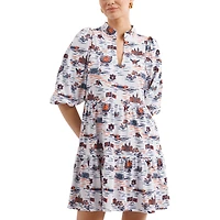 Robe Tory blanche/orange Auburn Tigers Tailgate Collection pour femme de Smith & Quinn