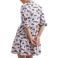 Robe Tory blanche/orange Auburn Tigers Tailgate Collection pour femme de Smith & Quinn