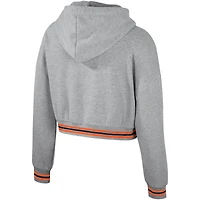Sweat à capuche court scintillant pour femmes The Wild Collective Heather Grey Auburn Tigers