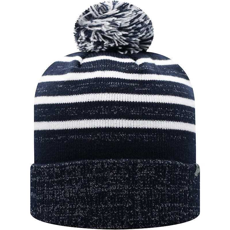 Bonnet en tricot à revers chatoyants Auburn Tigers bleu marine Top of the World pour femmes avec pompon
