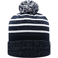 Bonnet en tricot à revers chatoyants Auburn Tigers bleu marine Top of the World pour femmes avec pompon