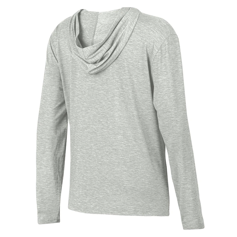 Women's Under Armour Heather Gray Auburn Tigers Super-Soft Breezy Long Sleeve Tri-Blend Hoodie T-Shirt