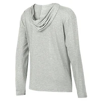 Women's Under Armour Heather Gray Auburn Tigers Super-Soft Breezy Long Sleeve Tri-Blend Hoodie T-Shirt