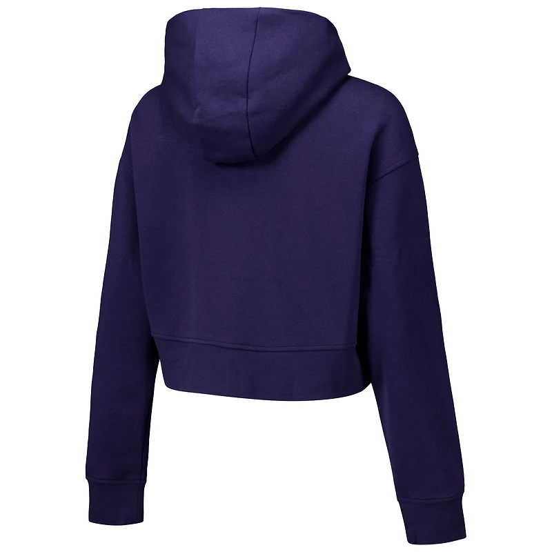 Sweat à capuche court et demi-zippé Under Armour Auburn Tigers Inline Modest pour femme, bleu marine