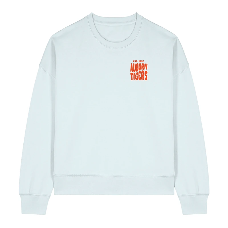 Women's Uscape Apparel  White Auburn Tigers Cloud Sweatshirt